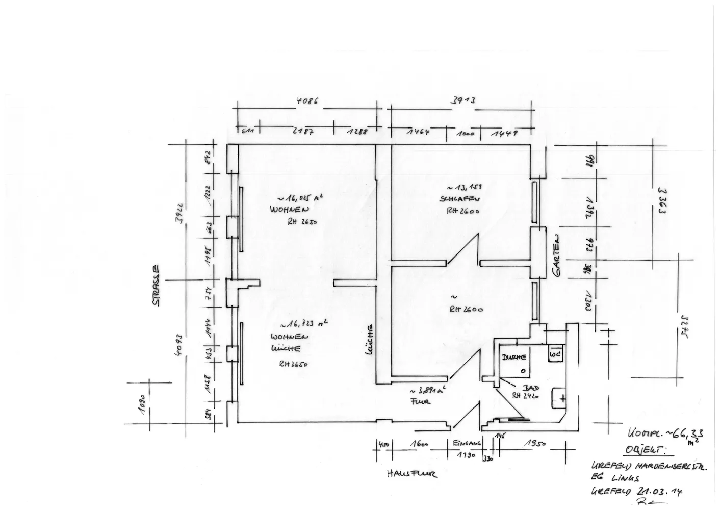 3 Zimmer Wohnung mit 68 m² in Krefeld – Bild 2