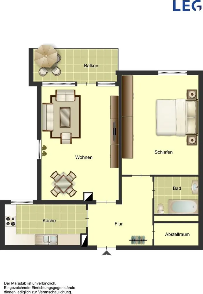 2 room apartment with 56 m² in Monheim am Rhein – Photo 9