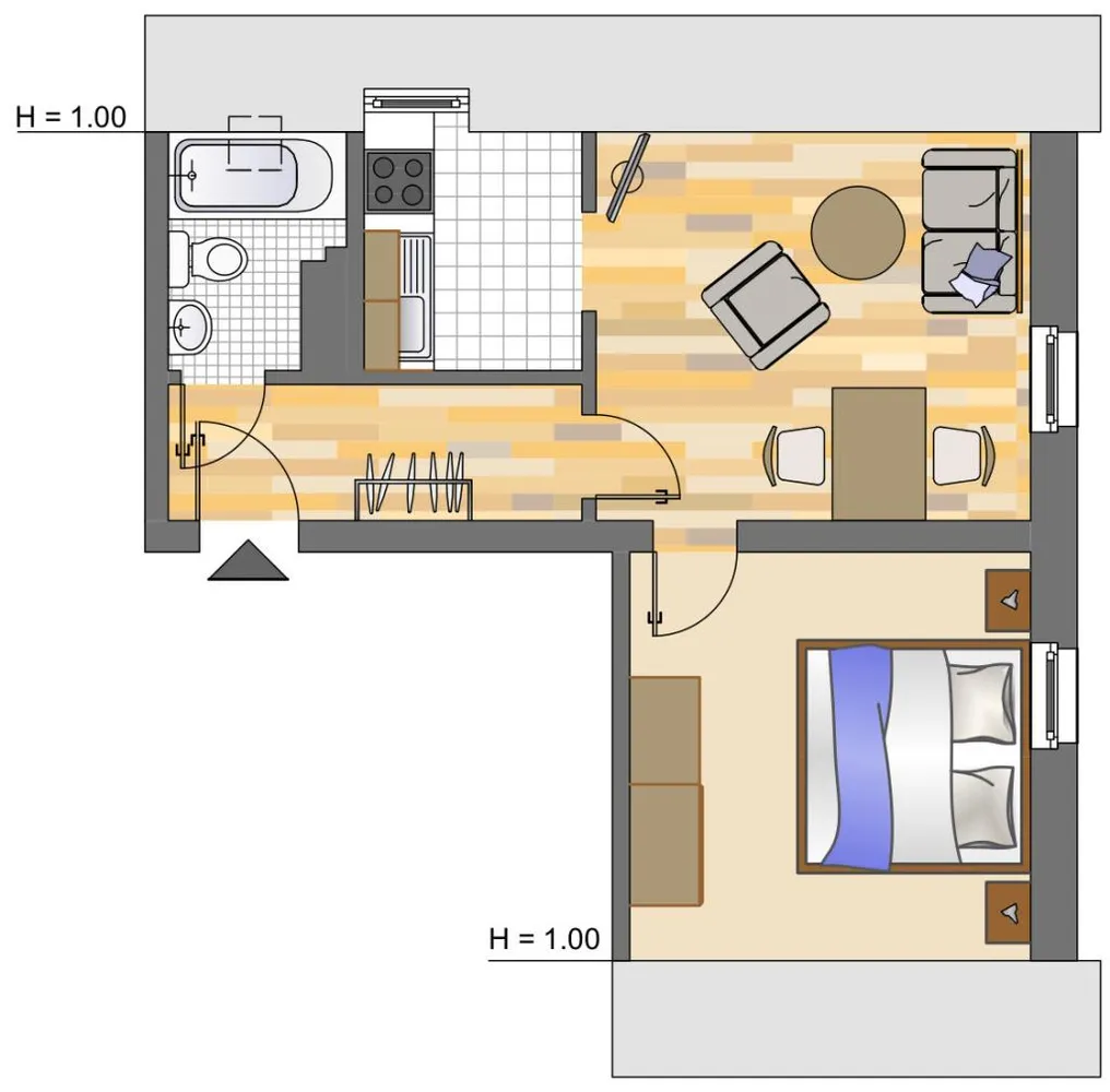2 Zimmer Wohnung mit 52 m² in Dortmund – Bild 2