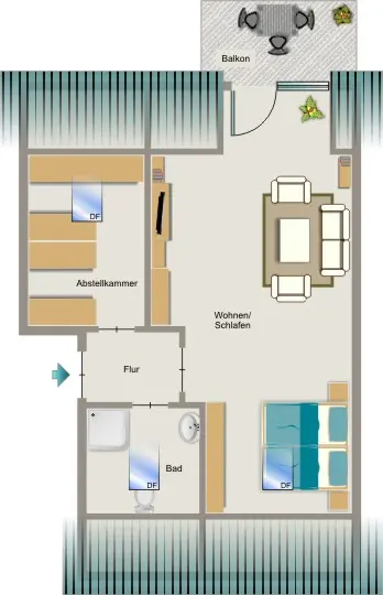 2 Zimmer Wohnung mit 34 m² in Düsseldorf – Bild 5