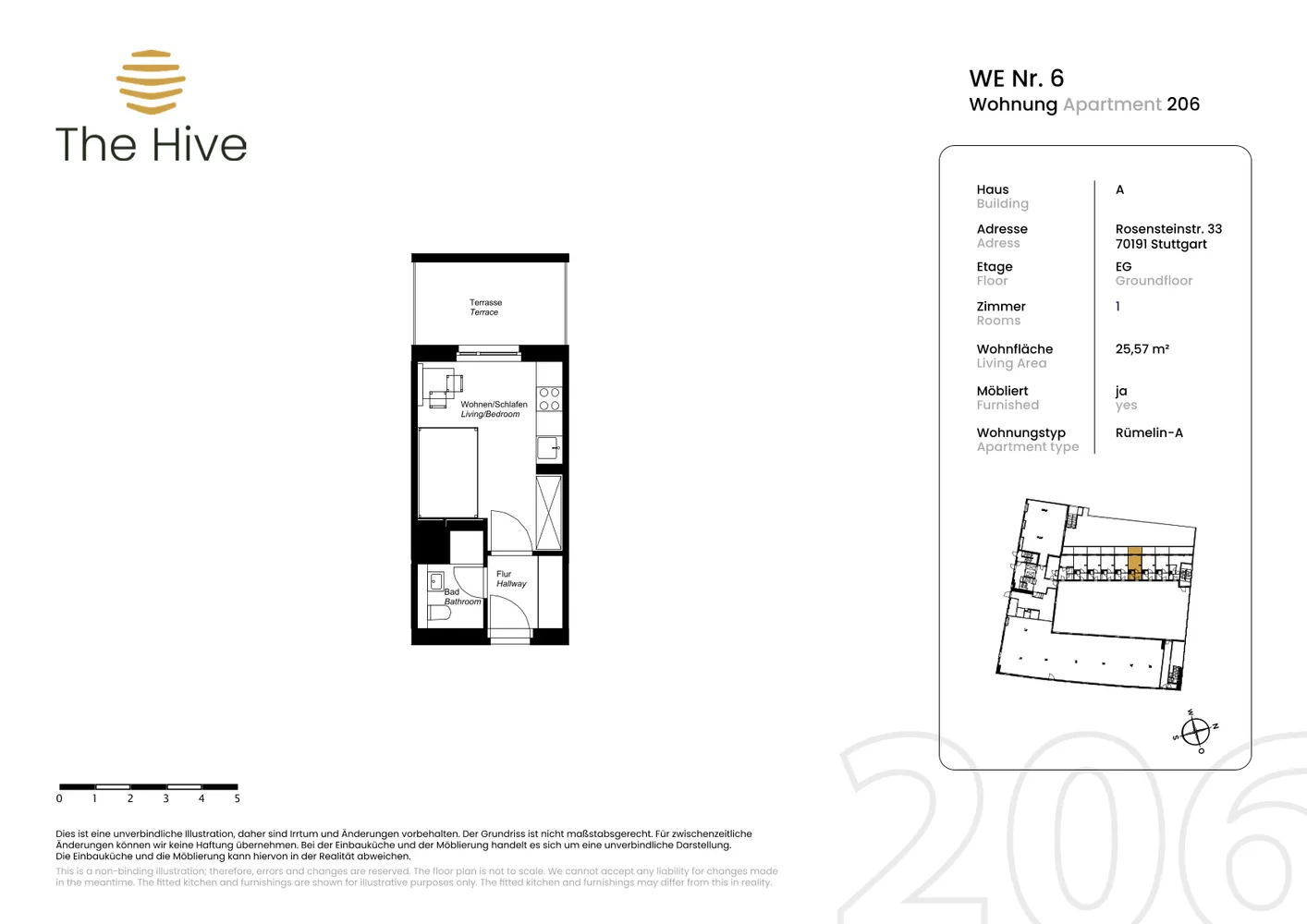 1 Zimmer Wohnung mit 26 m² in Stuttgart – Bild 6