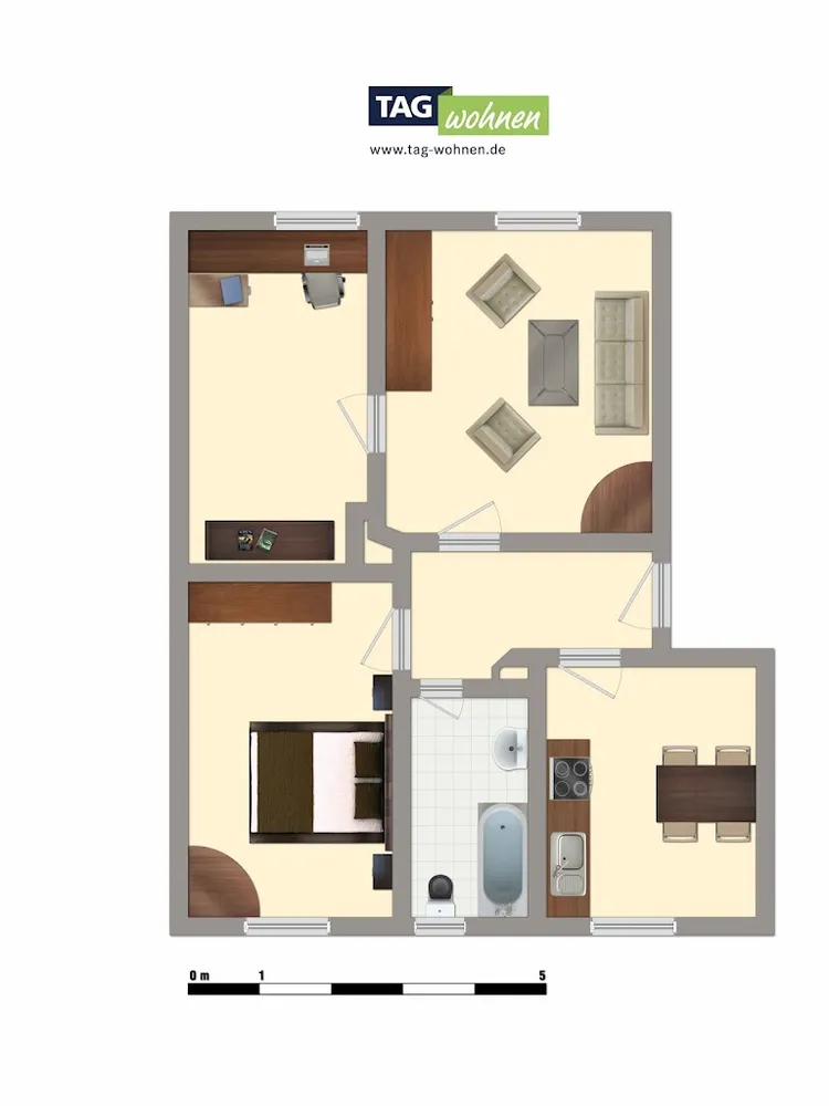 3 Zimmer Wohnung mit 51 m² in Merseburg – Bild 5