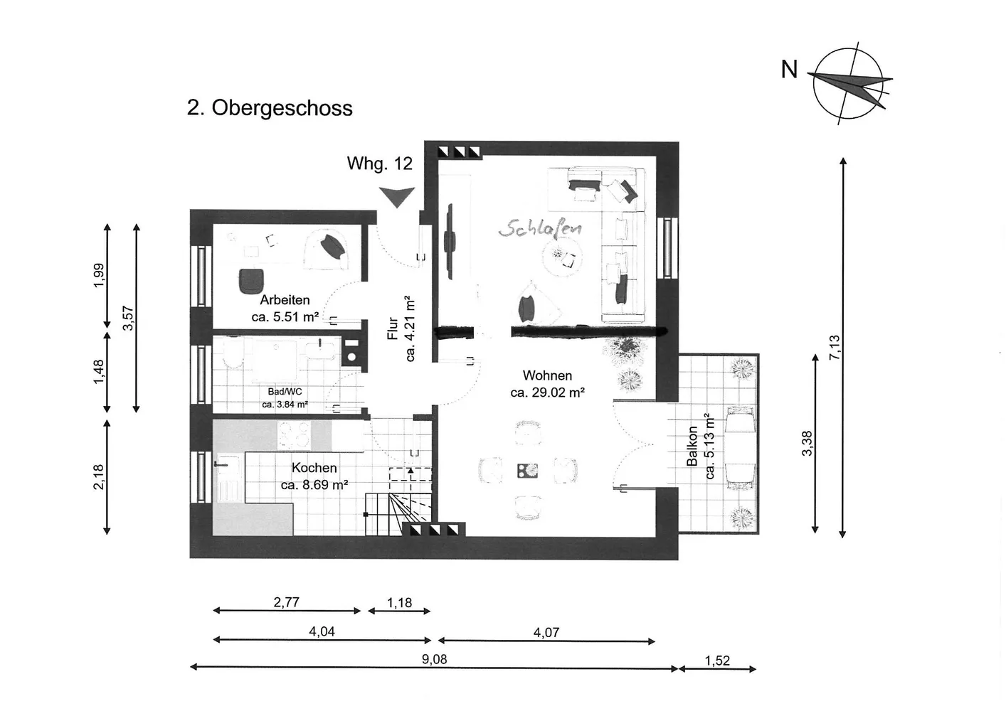 2 Zimmer Wohnung mit 38 m² in Magdeburg – Bild 4
