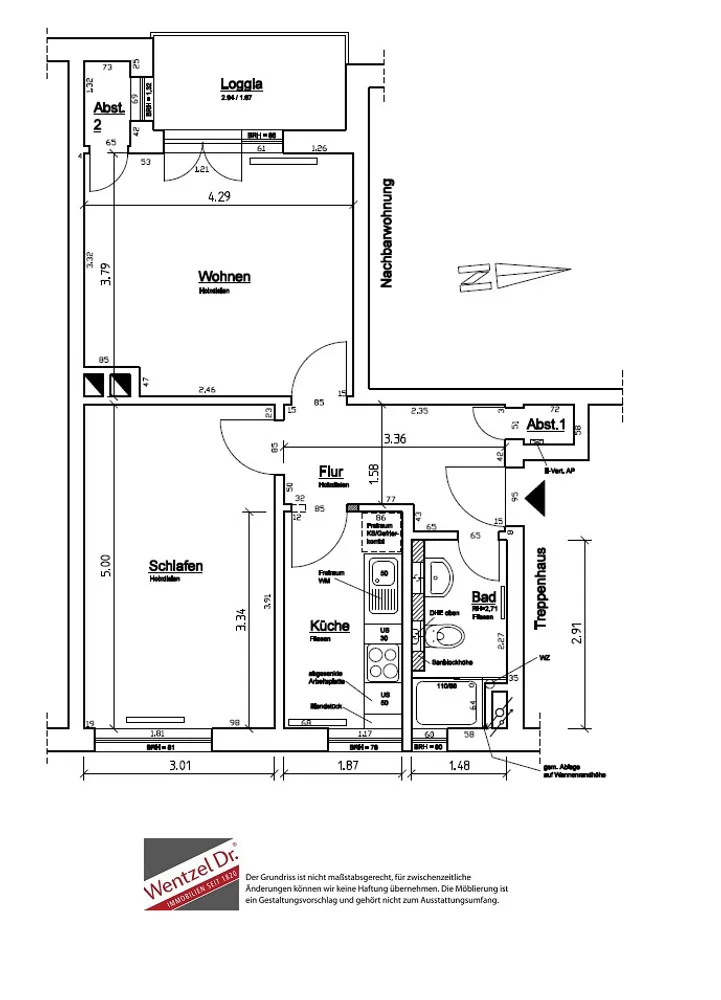 2 Zimmer Wohnung mit 52 m² in Hamburg – Bild 3