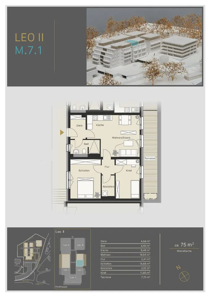 3 Zimmer Wohnung mit 75 m² in Coburg – Bild 3