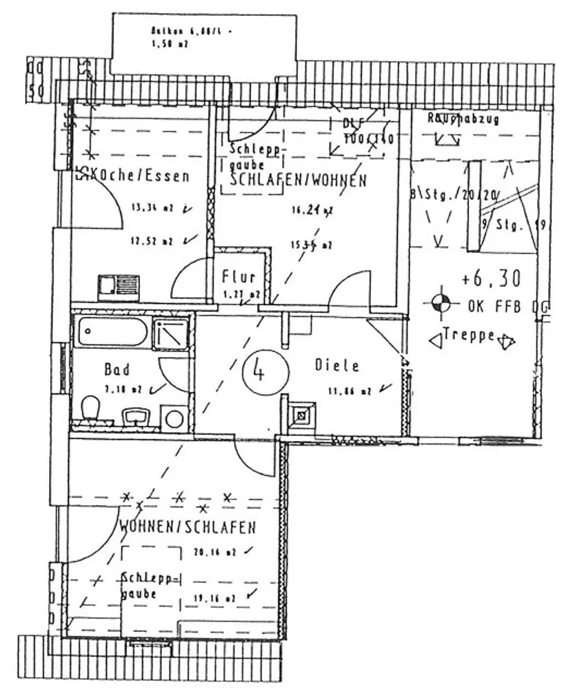 2 room apartment with 70 m² in Chemnitz – Photo 9