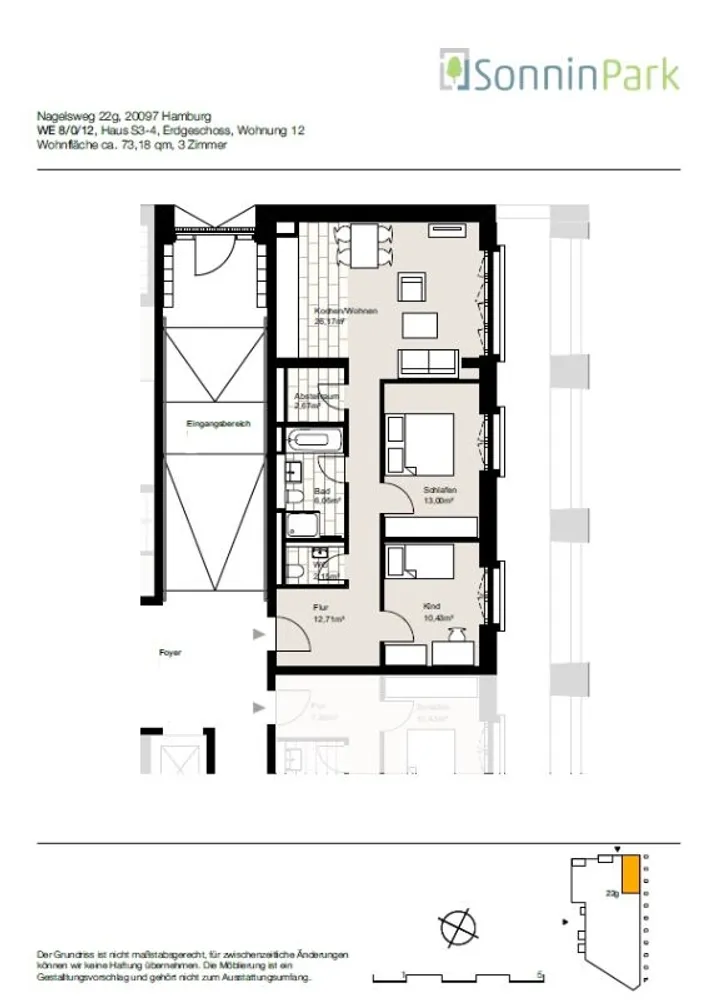 3 Zimmer Wohnung mit 73 m² in Hamburg – Bild 11