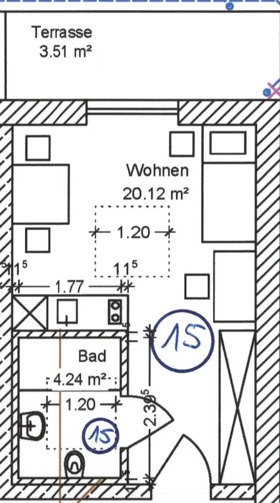 1 Zimmer Wohnung mit 27 m² in Passau – Bild 3
