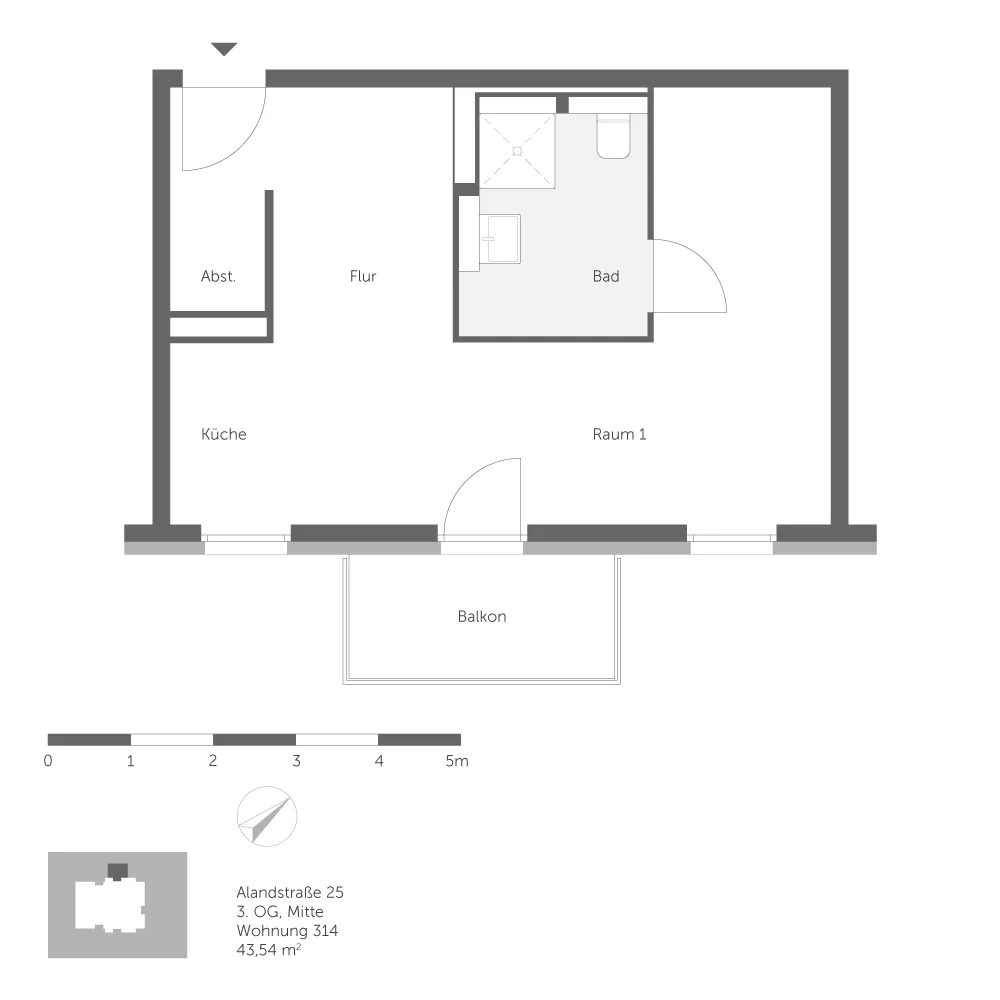 1 Zimmer Wohnung mit 44 m² in Berlin – Bild 5