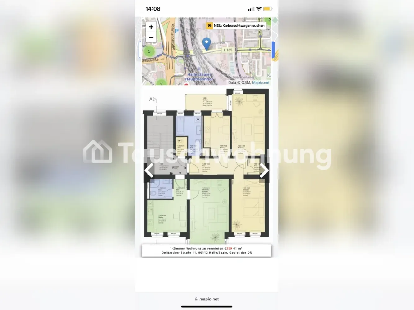 3 Zimmer Wohnung mit 60 m² in Halle (Saale) – Bild 1