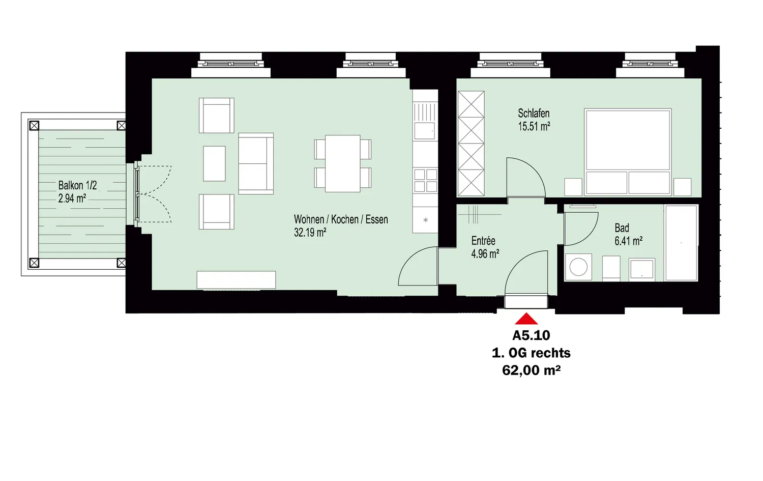 2 Zimmer Wohnung mit 62 m² in Leipzig – Bild 9