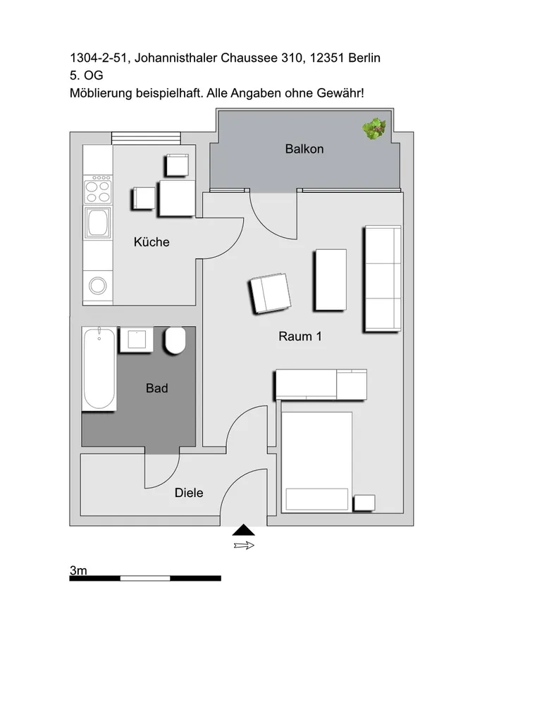 1 Zimmer Wohnung mit 43 m² in Berlin – Bild 3