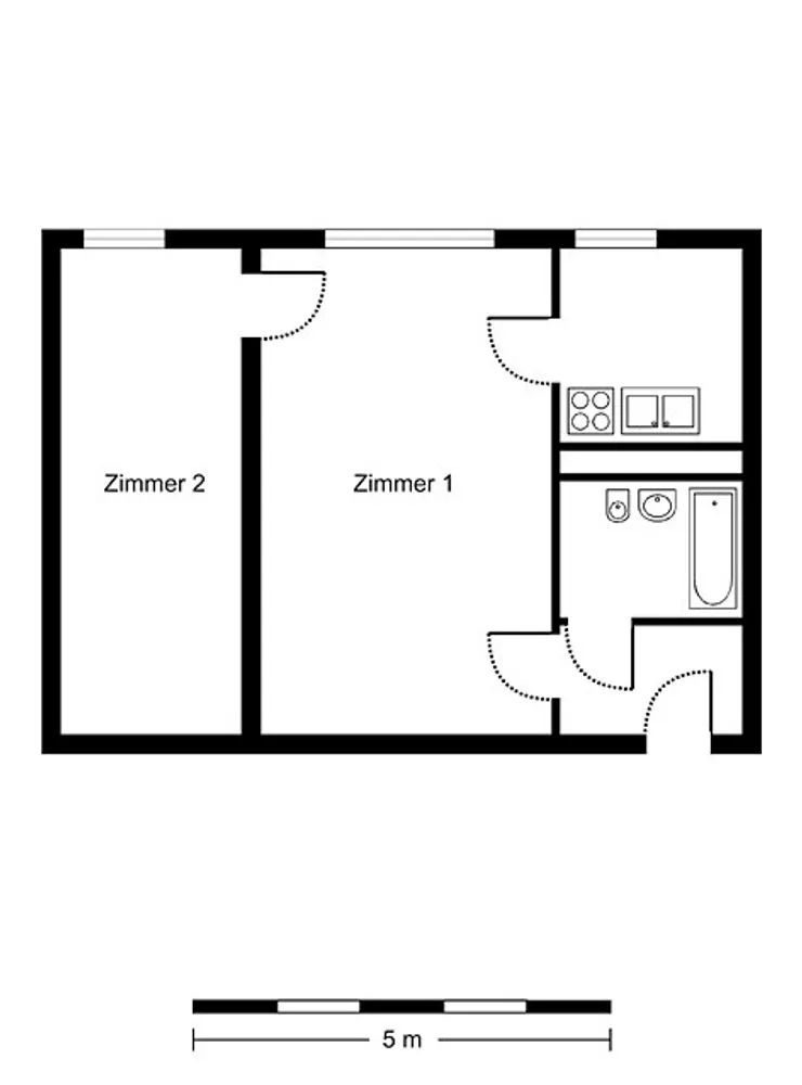 2 room apartment with 46 m² in Berlin – Photo 3