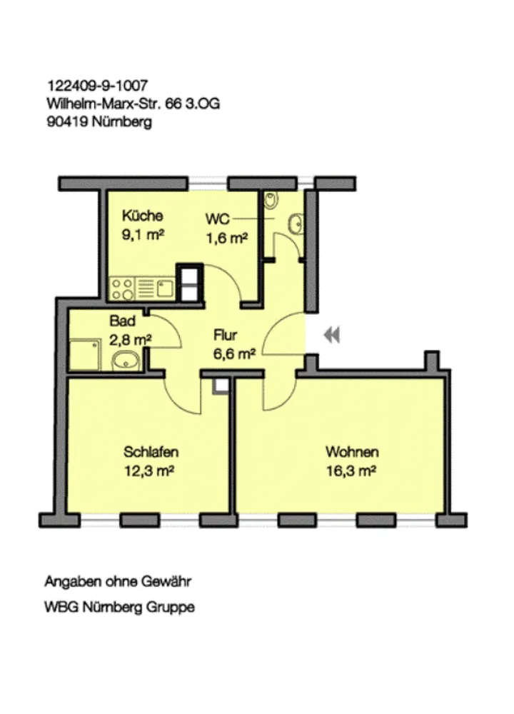 2 Zimmer Wohnung mit 49 m² in Nürnberg – Bild 10