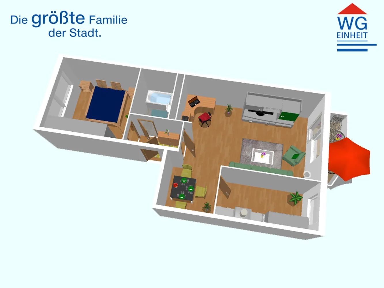 2 Zimmer Wohnung mit 58 m² in Chemnitz – Bild 2