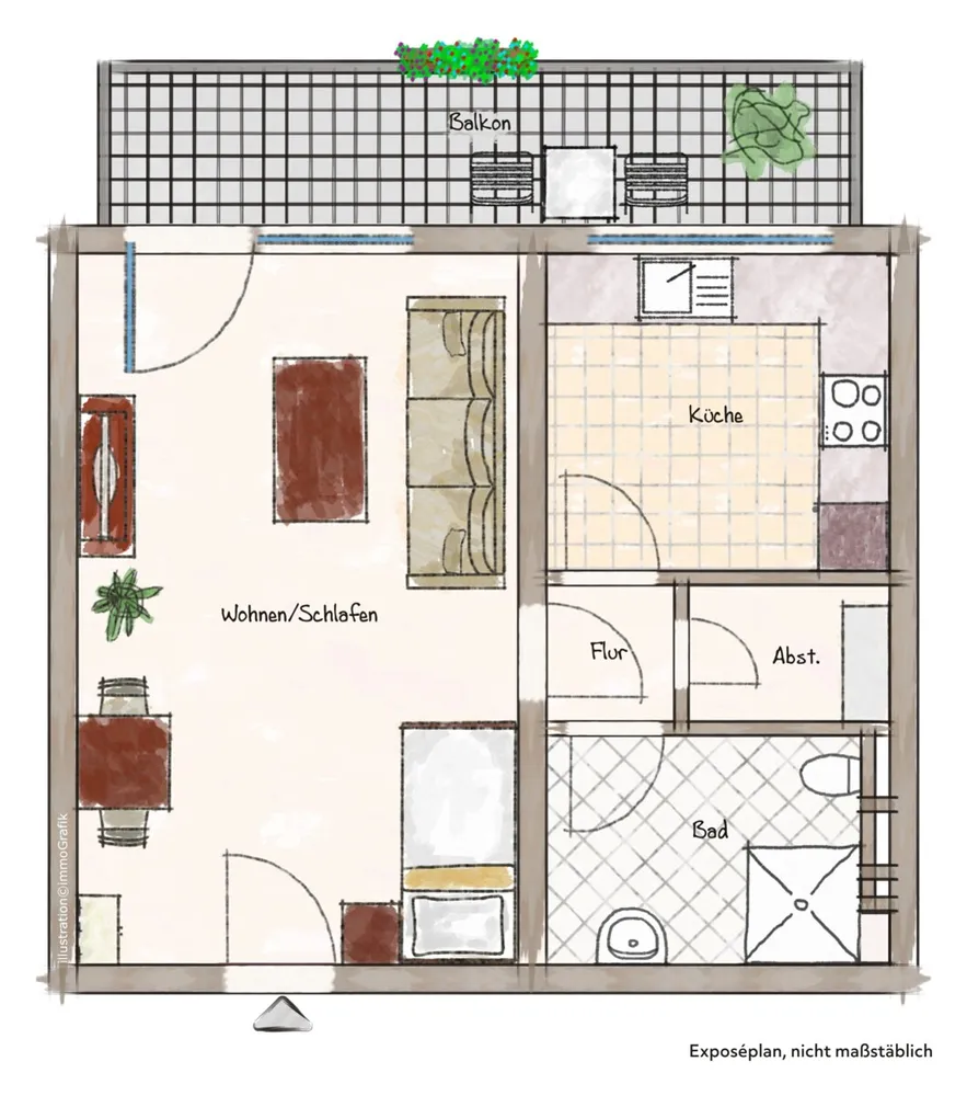 1 Zimmer Wohnung mit 45 m² in Langenfeld – Bild 2