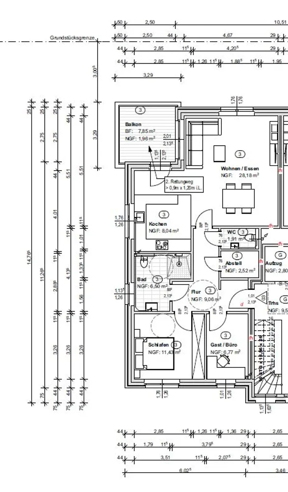 3 Zimmer Wohnung mit 74 m² in Kleve – Bild 3