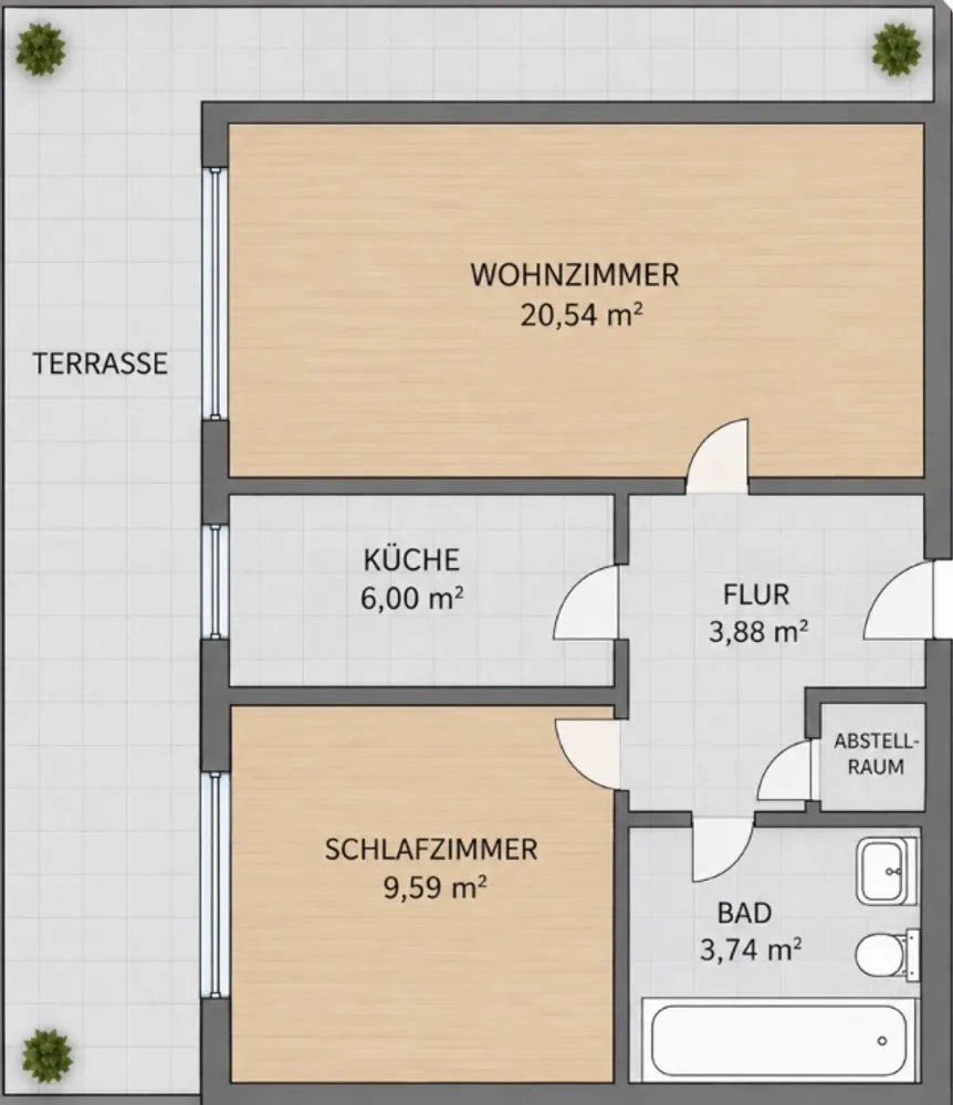 2 room apartment with 44 m² in Munich – Photo 2