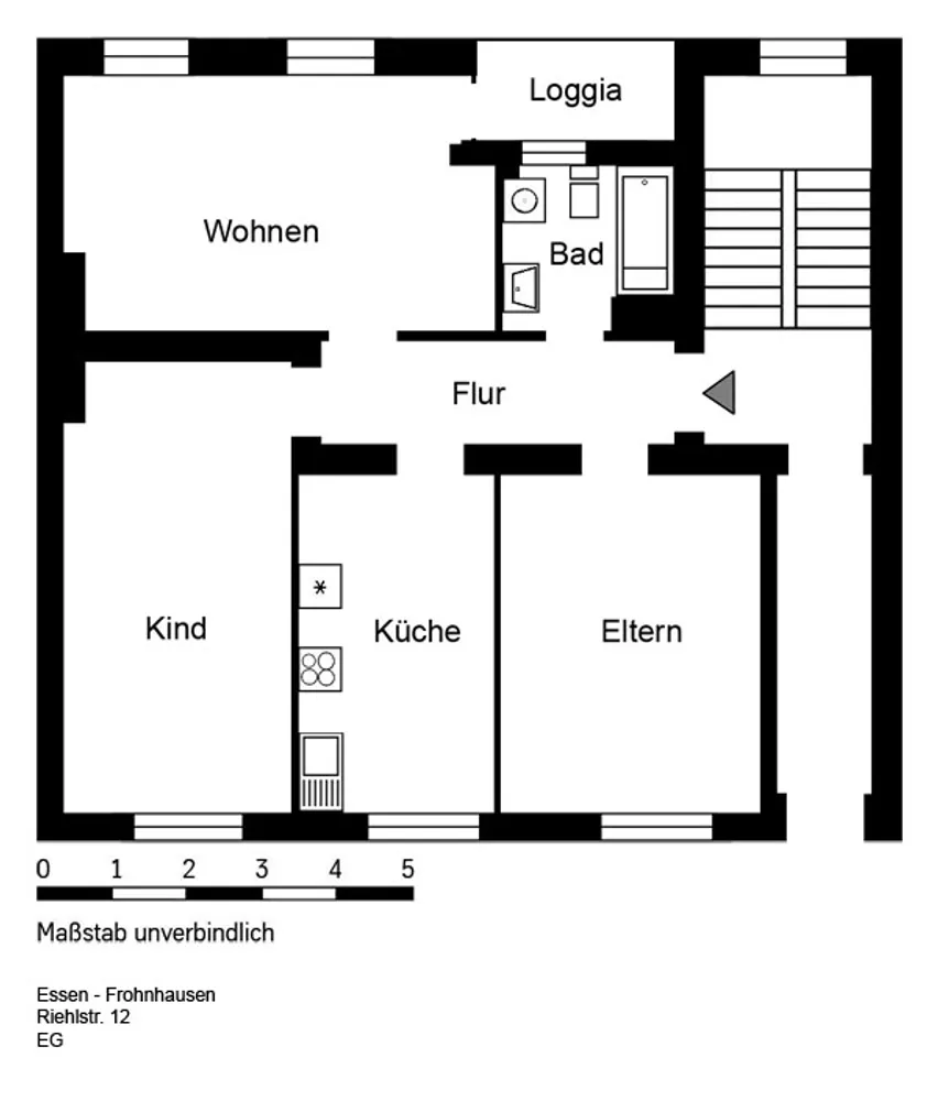3 Zimmer Wohnung mit 76 m² in Essen – Bild 1