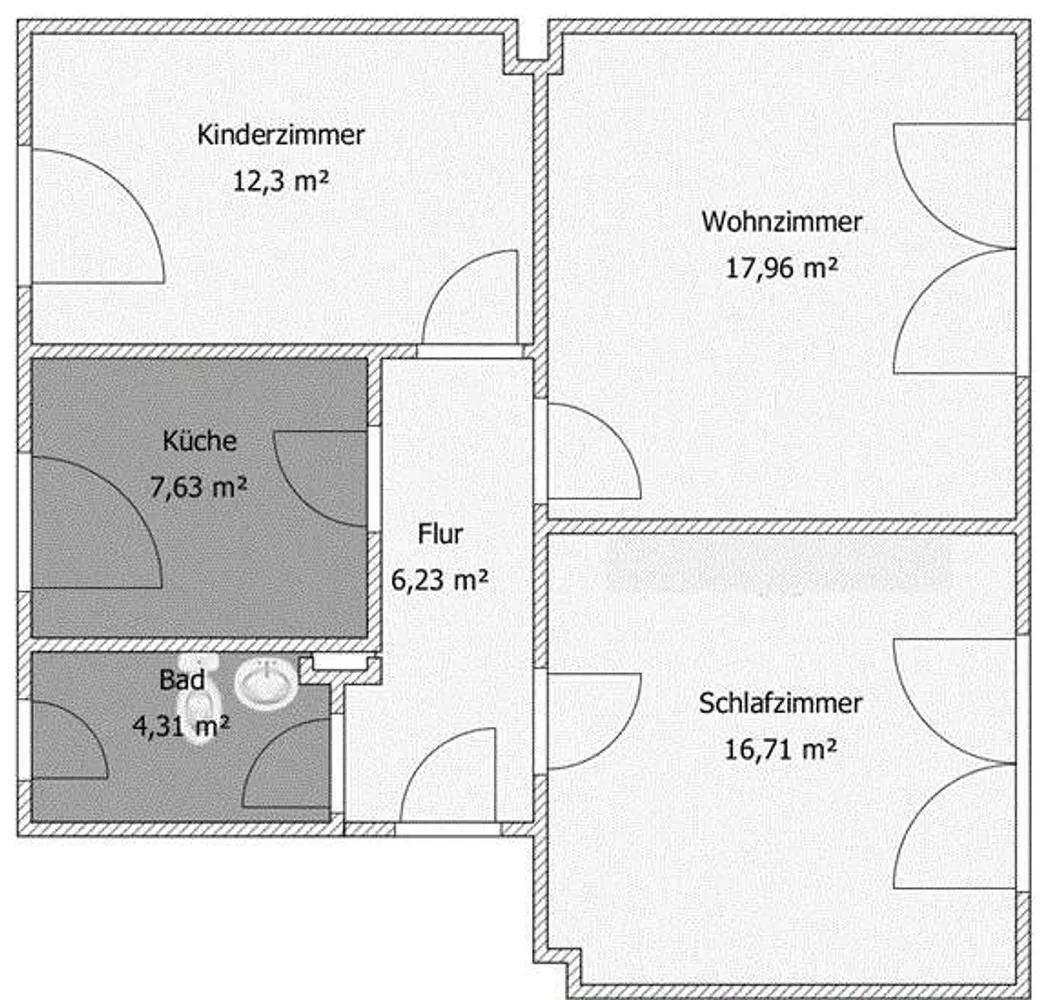 4 Zimmer Wohnung mit 65 m² in Herne – Bild 11