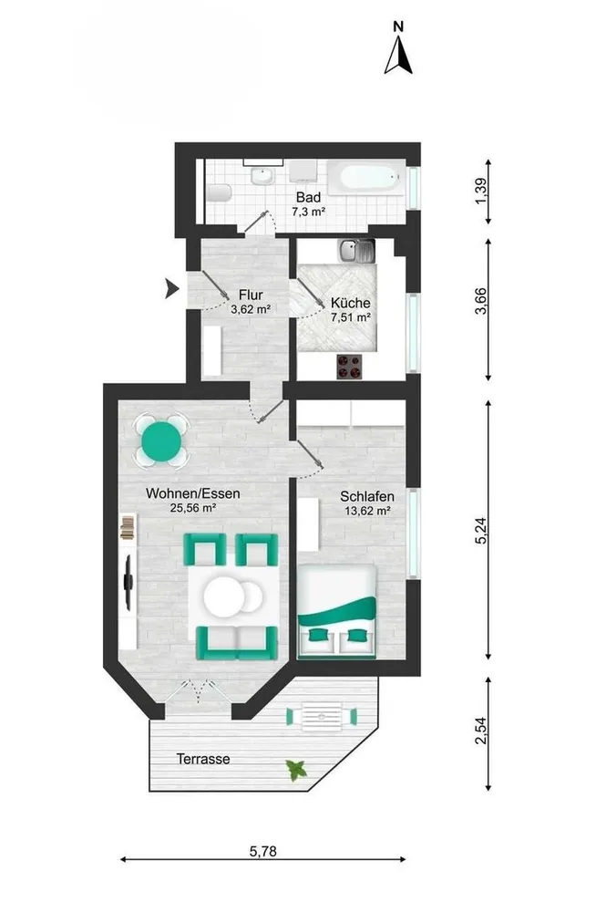 2 Zimmer Wohnung mit 61 m² in Leipzig – Bild 4