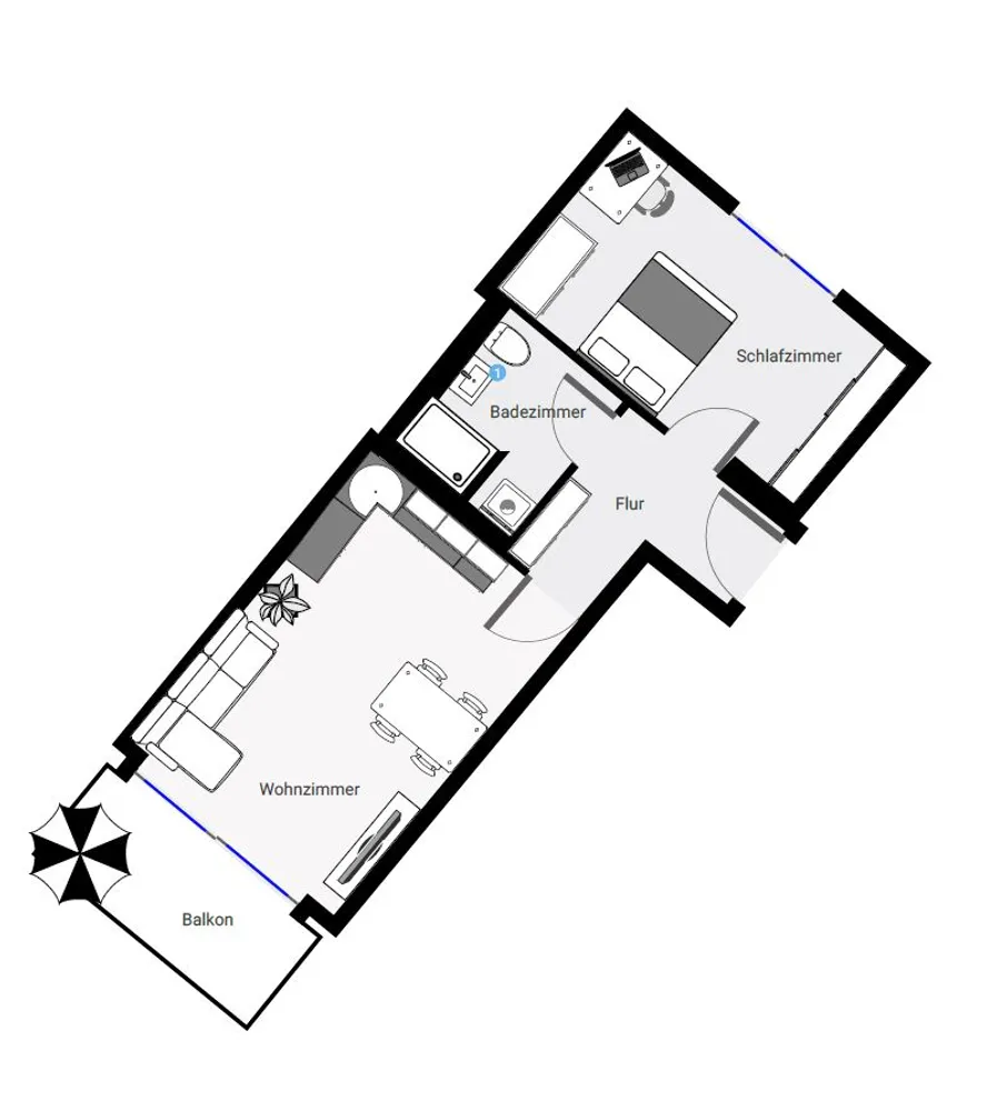 2 Zimmer Wohnung mit 47 m² in München – Bild 5
