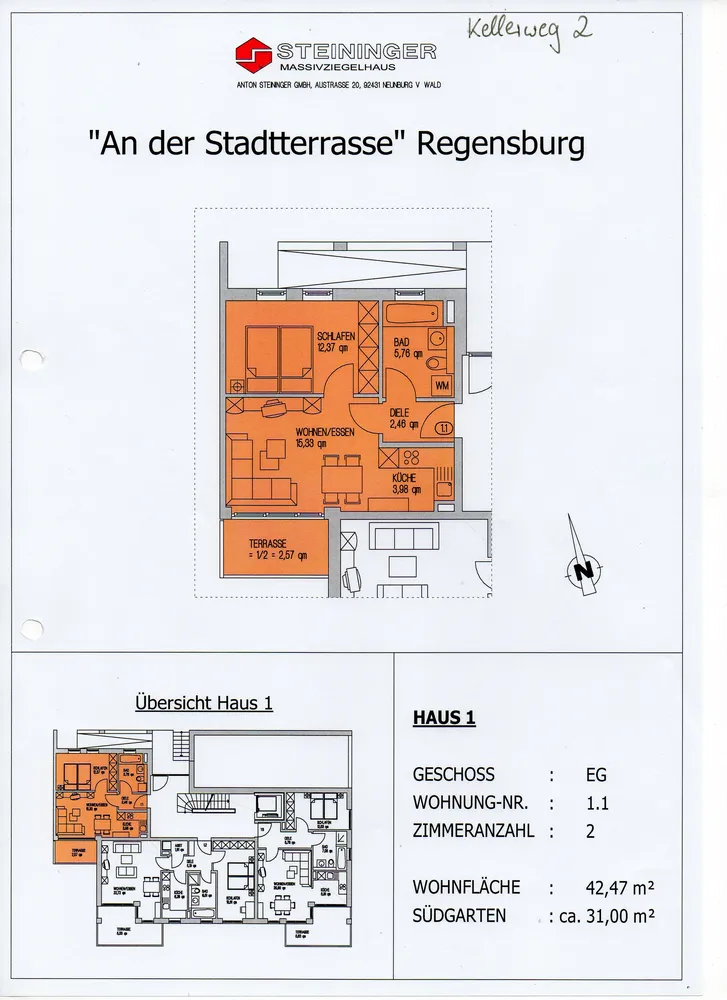 2 Zimmer Wohnung mit 42 m² in Regensburg – Bild 6