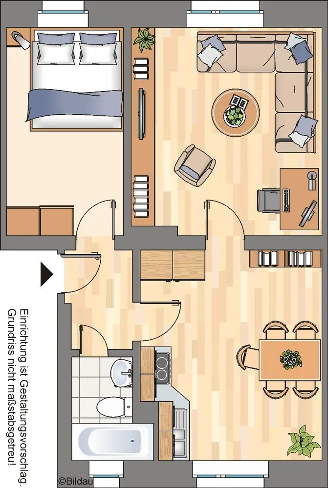 2 Zimmer Wohnung mit 44 m² in Bochum – Bild 1