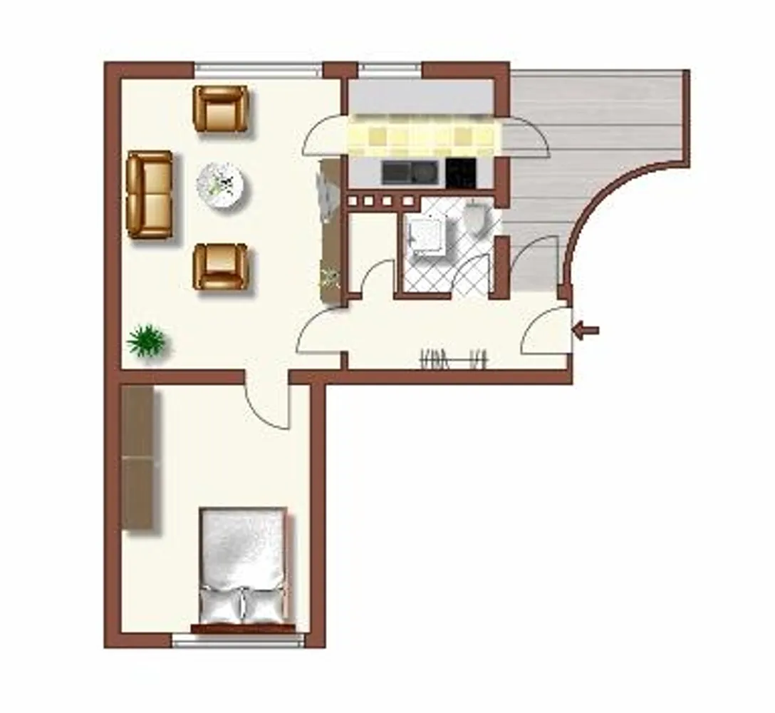 3 Zimmer Wohnung mit 62 m² in Duisburg – Bild 2