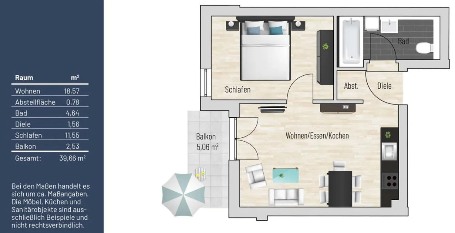 2 Zimmer Wohnung mit 40 m² in Balingen – Bild 5