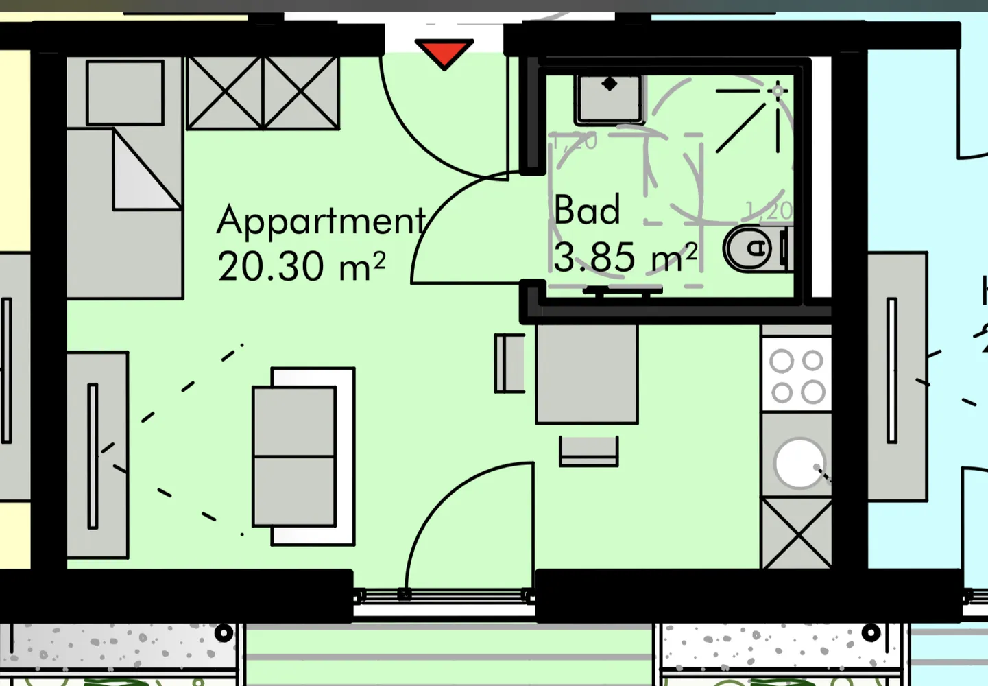 1 Zimmer Wohnung mit 28 m² in Regensburg – Bild 8