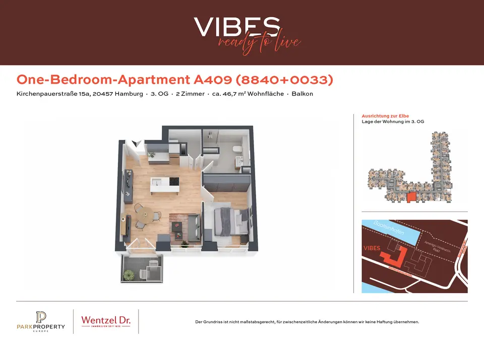 2 Zimmer Wohnung mit 47 m² in Hamburg – Bild 5