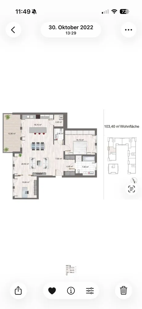 3 room apartment with 103 m² in Düsseldorf – Photo 5