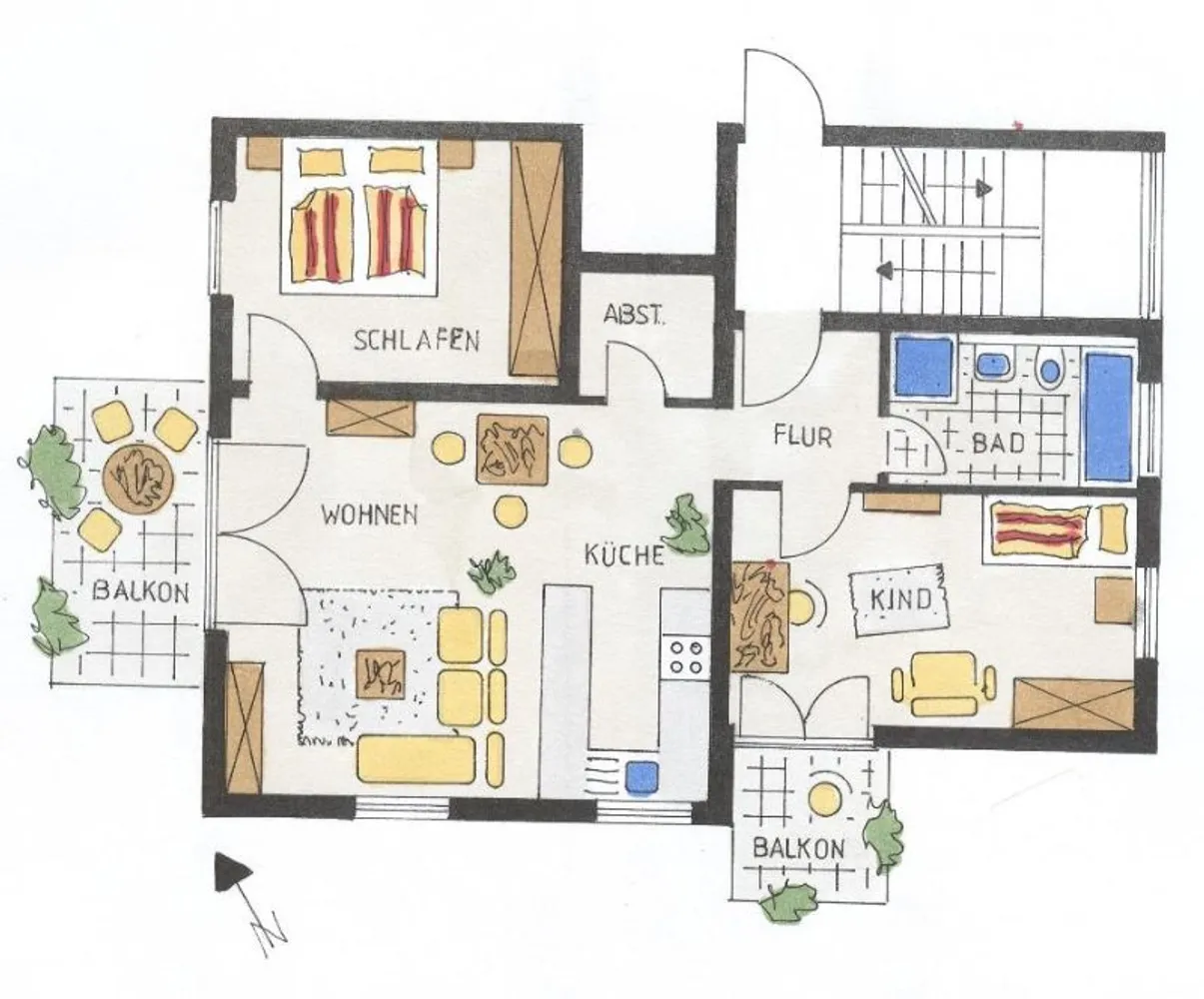 3 Zimmer Wohnung mit 82 m² in Pforzheim – Bild 2