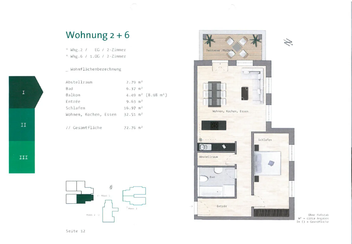 3 Zimmer Wohnung mit 73 m² in Frankfurt am Main – Bild 1