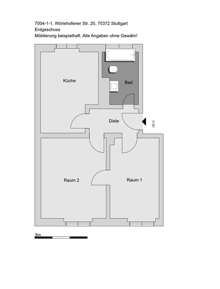 2 Zimmer Wohnung mit 50 m² in Stuttgart – Bild 2