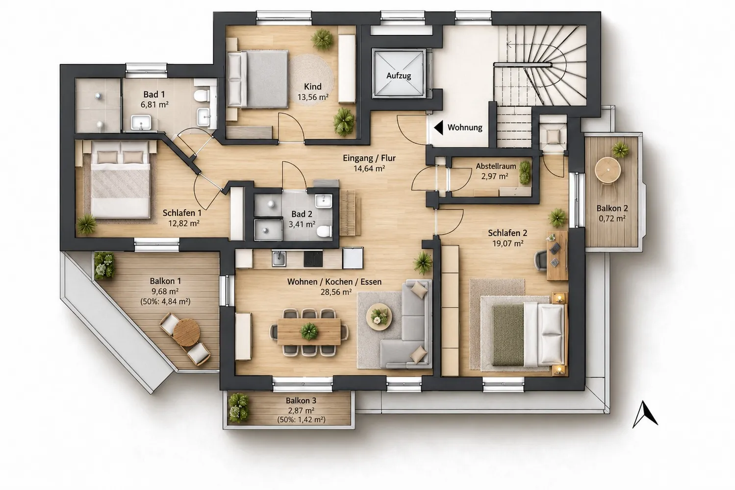 4 Zimmer Wohnung mit 106 m² in Marburg – Bild 7