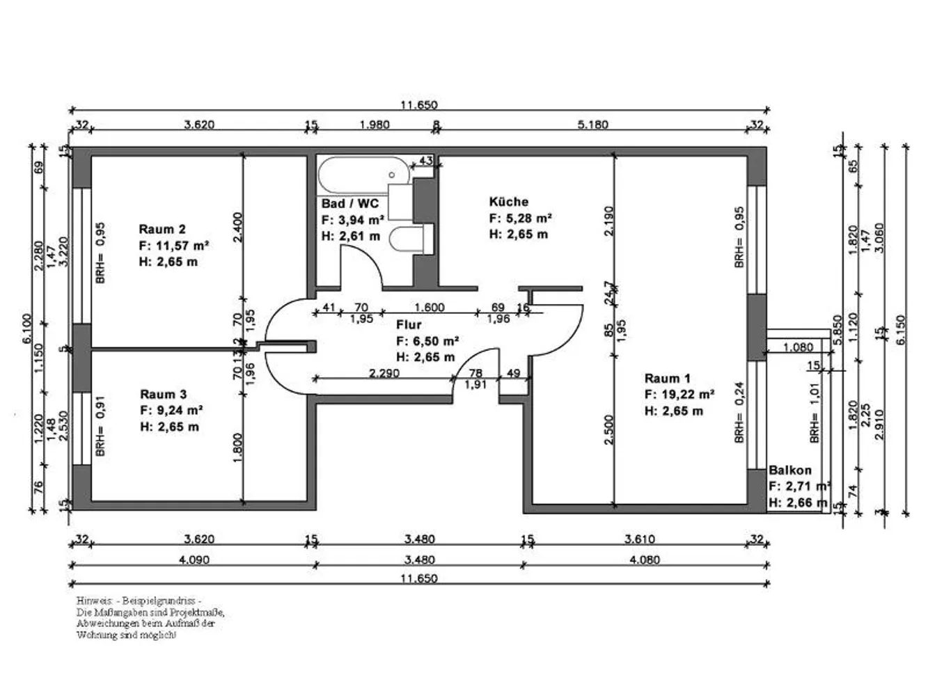 3 Zimmer Wohnung mit 57 m² in Halle (Saale) – Bild 3