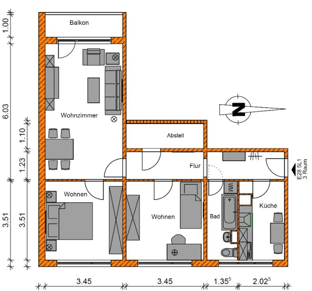 3 Zimmer Wohnung mit 70 m² in Magdeburg – Bild 7