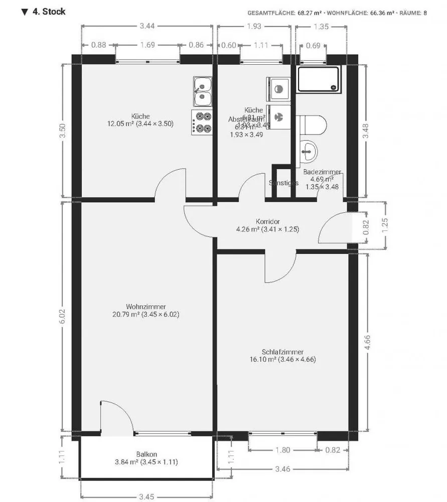 2 Zimmer Wohnung mit 67 m² in Wernigerode – Bild 6