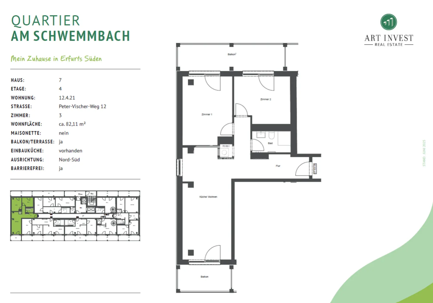 3 Zimmer Wohnung mit 82 m² in Erfurt – Bild 3