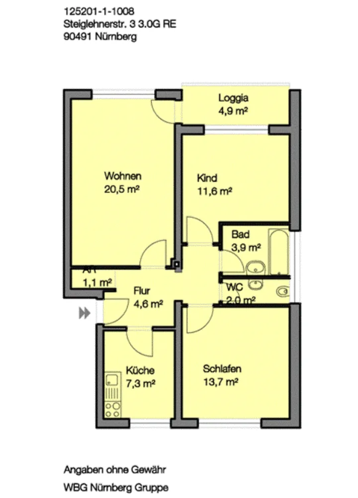 3 Zimmer Wohnung mit 67 m² in Nürnberg – Bild 11