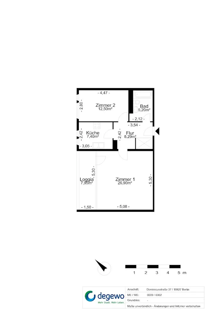 2 room apartment with 63 m² in Berlin – Photo 5
