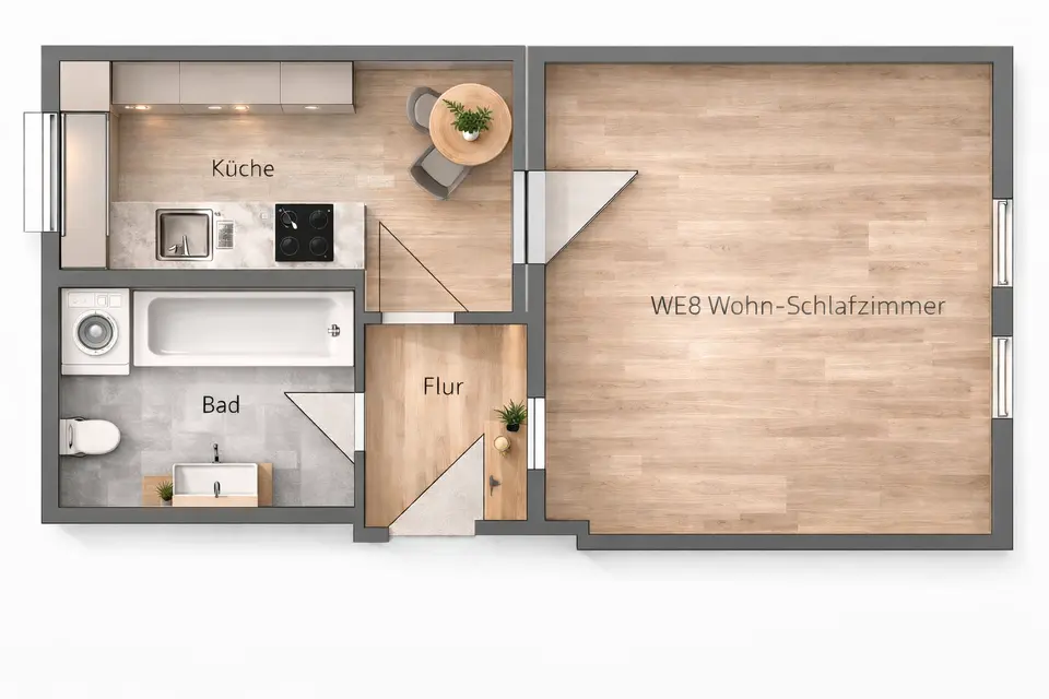 2 Zimmer Wohnung mit 32 m² in Hof – Bild 4
