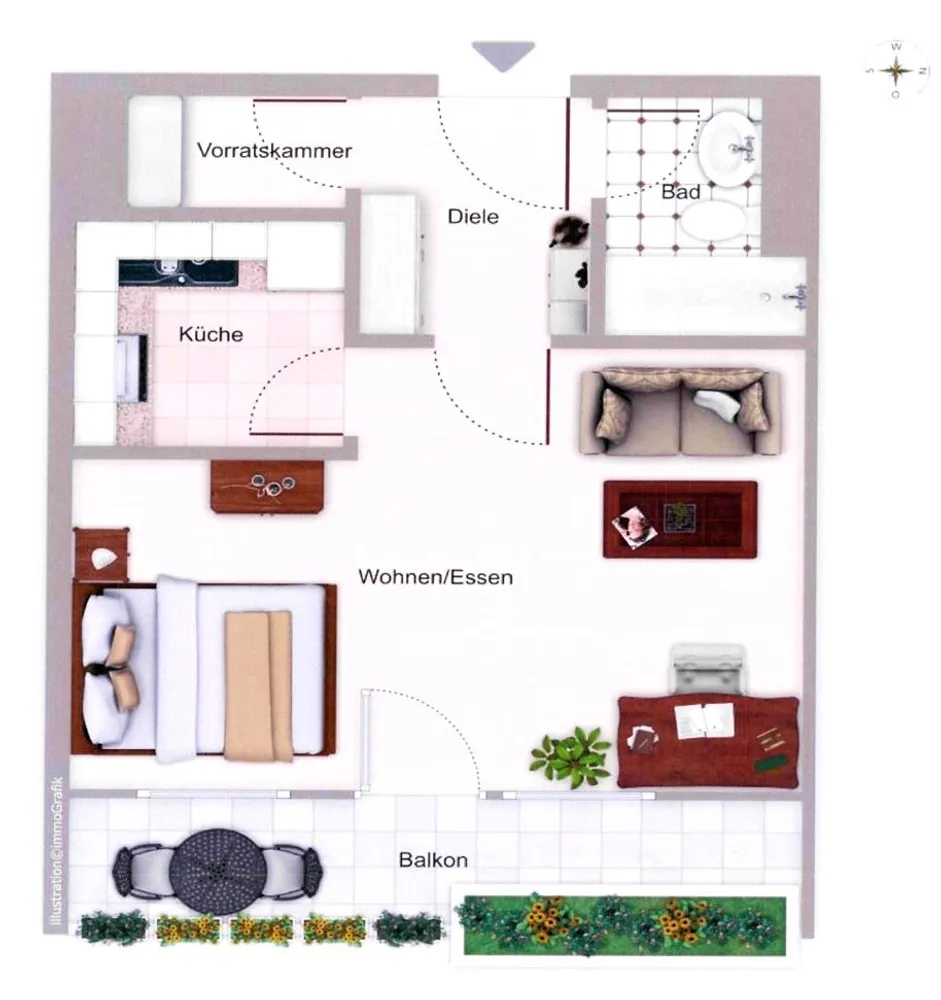1 Zimmer Wohnung mit 39 m² in Augsburg – Bild 10