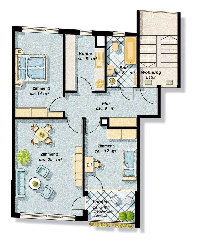 3 Zimmer Wohnung mit 76 m² in Berlin – Bild 10