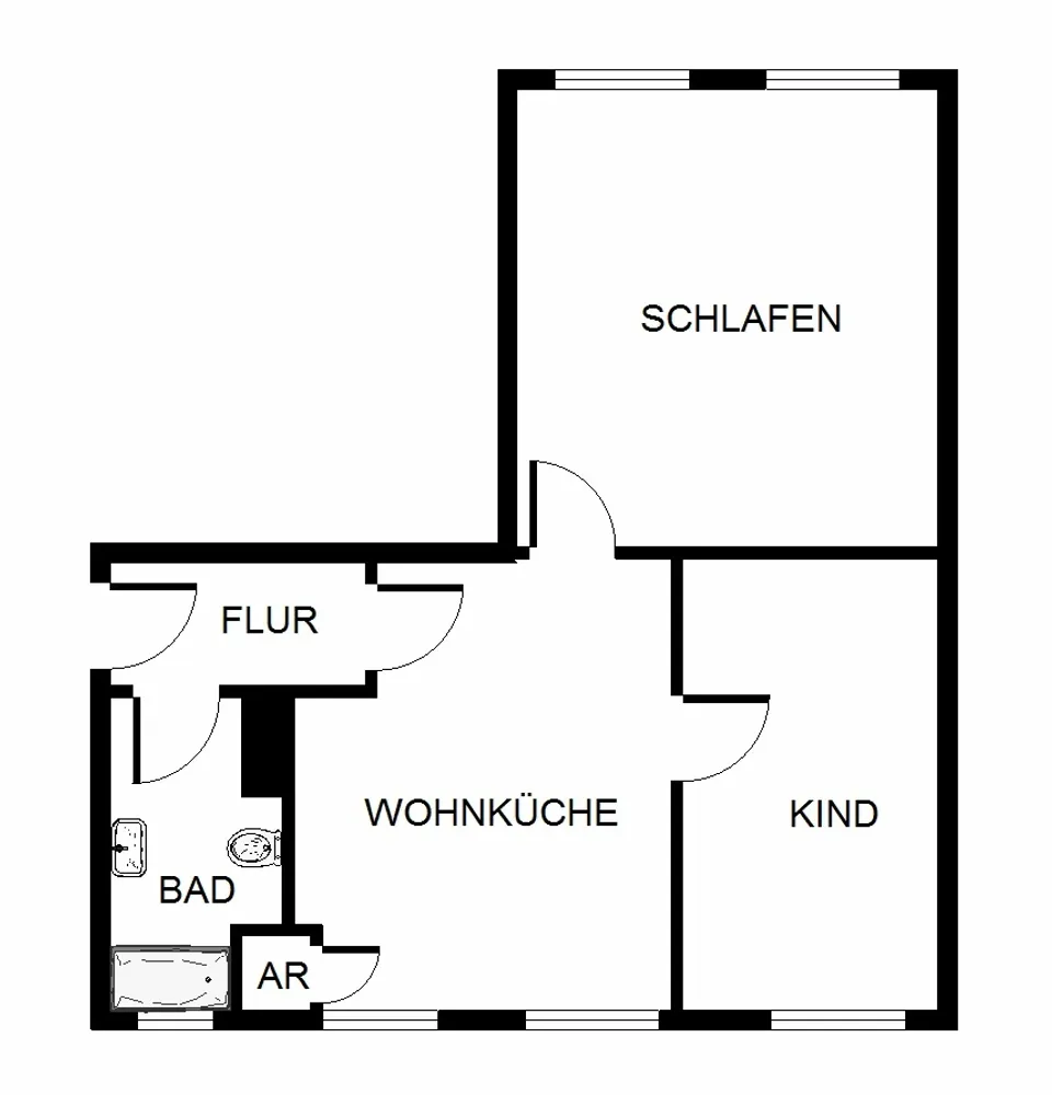 2 room apartment with 46 m² in Gelsenkirchen – Photo 2