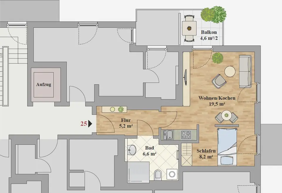 2 Zimmer Wohnung mit 42 m² in Dresden – Bild 9