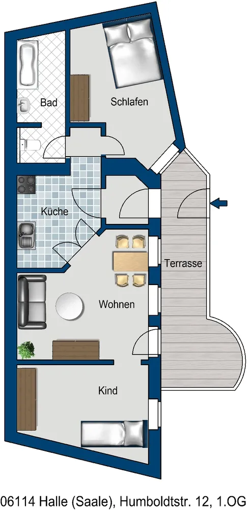 2 Zimmer Wohnung mit 86 m² in Halle (Saale) – Bild 3