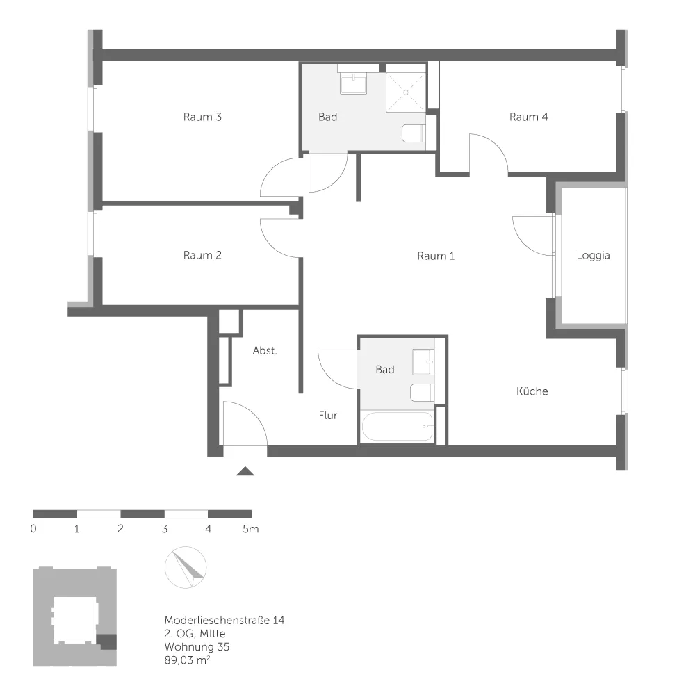 4 Zimmer Wohnung mit 89 m² in Berlin – Bild 4